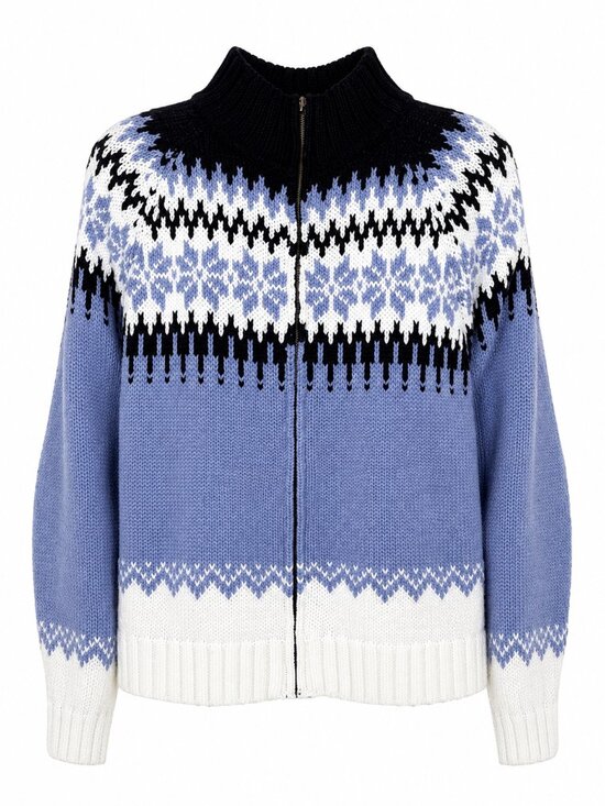 Genuine Sonoma Jean Company Sweaters - Genuine Sonoma Jean Company Heavy Knit Fair Isle Zip Cardigan Sweater Women's L